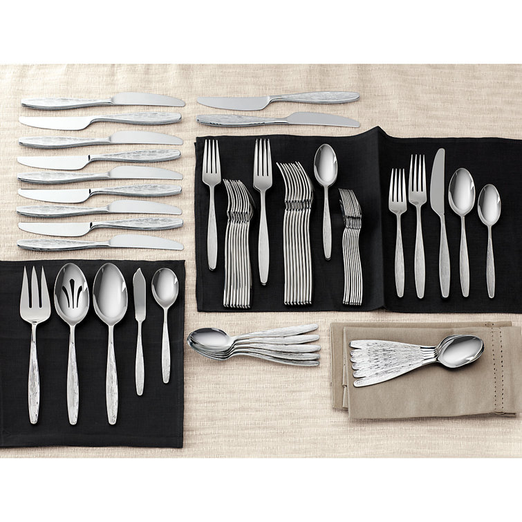 Emerick 65 Piece 18/10 Stainless Steel Flatware Set, Service for 12